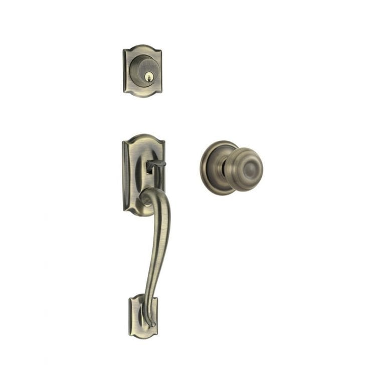 Schlage F Series Camelot Entrance Set with Knob Handles Plus